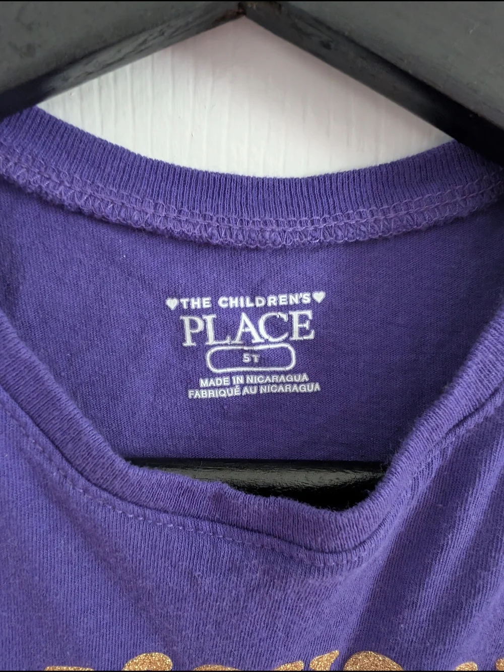The Children's Place Girls Purple Preschool Princess Graphic Tee 5T